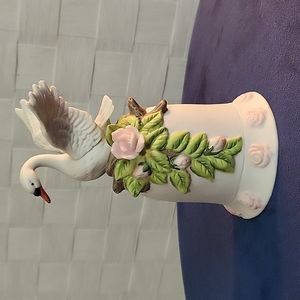 Seymour Mann Porcelain Swan Bell